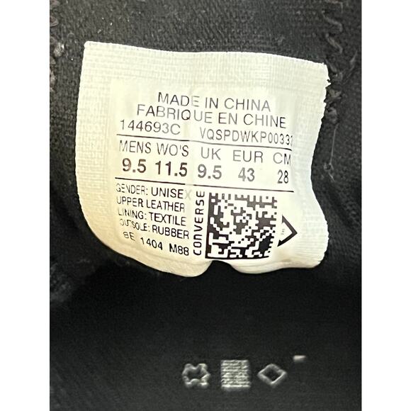 Converse Chuck Taylor BLACK SUEDE Shoes M 9.5, W 11.5 Sneakers Skate Skater Low - Picture 7 of 7